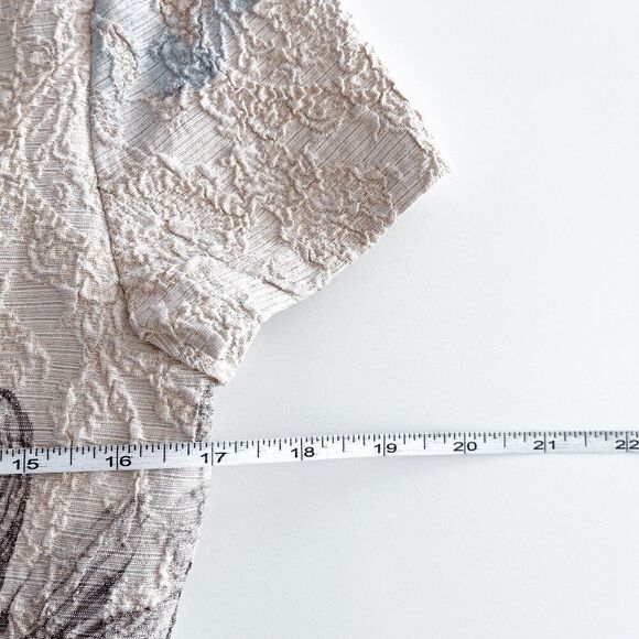 Adrianna Papell Womens Floral Matelasse Sheath Dress Beige 8 - Picture 10 of 10